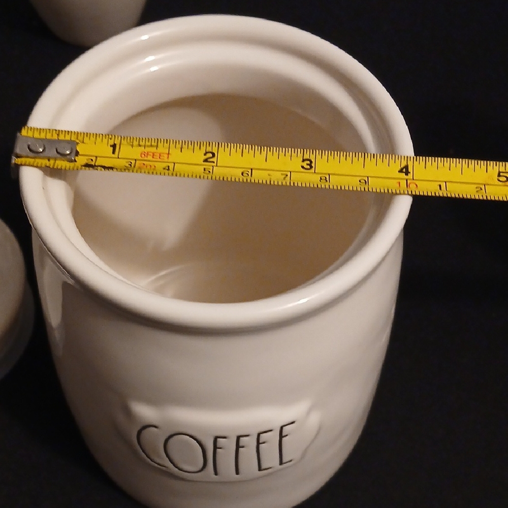 Rae Dunn Cream Ceramic Coffee Canister NWT - Picture 4 of 6